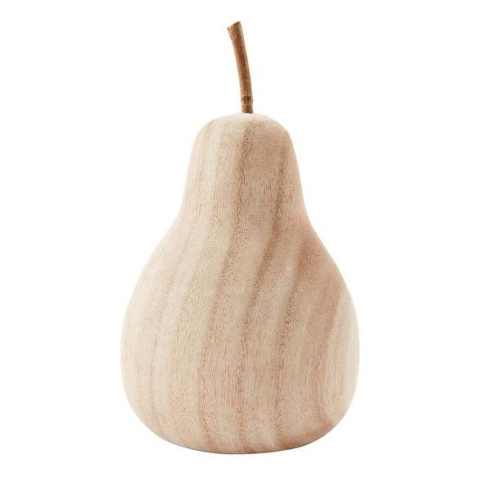 Mud Pie - Paulownia Wood Decorative Pears - Set of 6